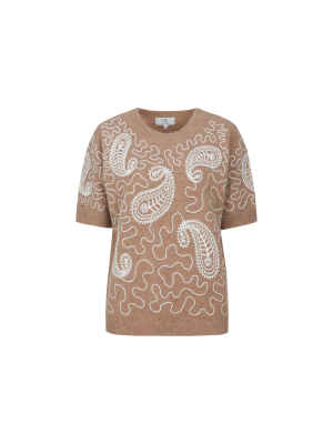 CS knit pullover Light Camel/Sand