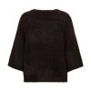 Red Button vest fuzzy poncho Espresso