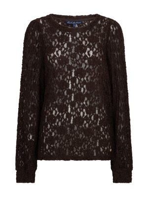 Red Button top kant Espresso
