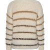 Red Button trui fuzzy met strepen Creme/Bruin