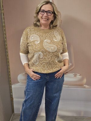 Karostar barrel jeans met studs