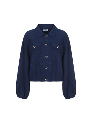 Flures jacket Ariene Navy Blauw