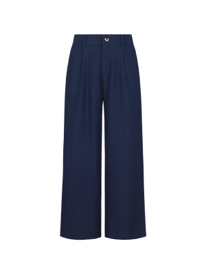 flures broek Ronja navy Blauw