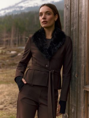 Lady day broek Milana bonded dark Brown