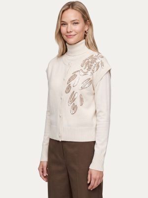 CS the label gilet Vaski knit Sand