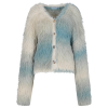 Fluresk Esma knit cardigan Wood Ash/Azure Green