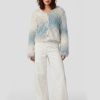 Fluresk Esma knit cardigan Wood Ash/Azure Green