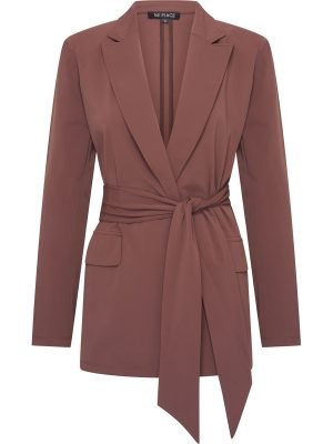 Mi Piace blazer belted Mahogany