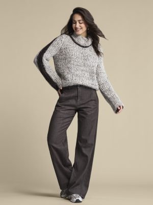 Red button trui Cocoon Brown