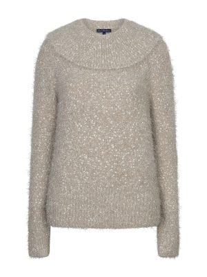 Red Button trui cocoon glam Latte