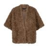 Red Button vest Freddie fake fur Cafe Noir