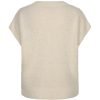 Red Button vest mouwloos fuzzy Cream