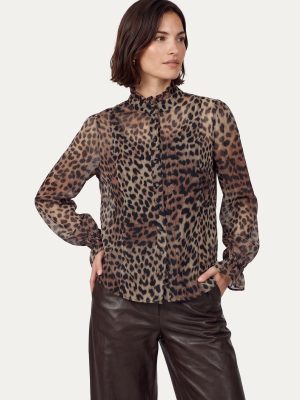 CS the label blouse Laurentine Walnoot kleuren mix