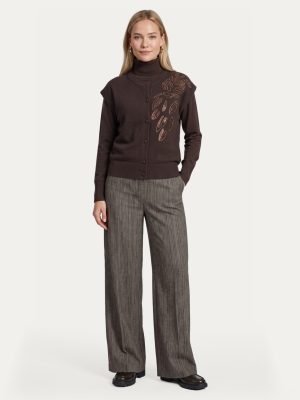 CS the label broek Penny Dark Chocolate