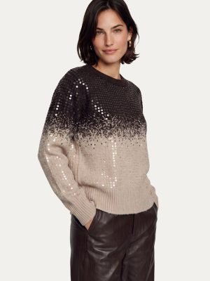 CS the label knit pullover Dark Chocolate/Sand